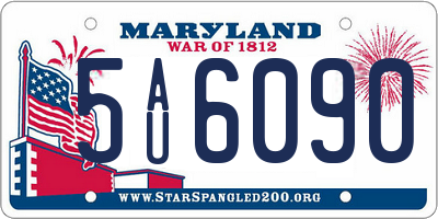 MD license plate 5AU6090