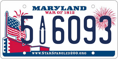 MD license plate 5AU6093
