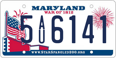 MD license plate 5AU6141