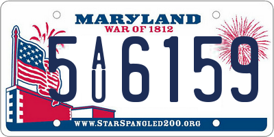 MD license plate 5AU6159