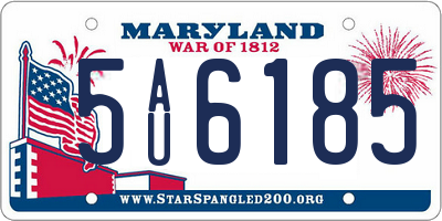 MD license plate 5AU6185