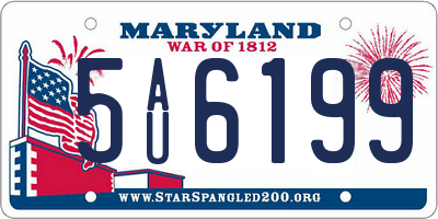 MD license plate 5AU6199