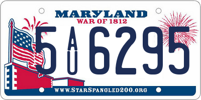MD license plate 5AU6295