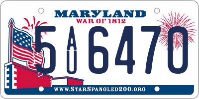 MD license plate 5AU6470