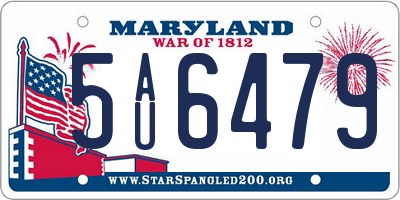 MD license plate 5AU6479