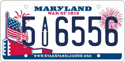 MD license plate 5AU6556
