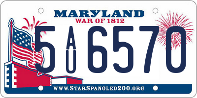 MD license plate 5AU6570