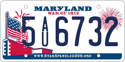 MD license plate 5AU6732