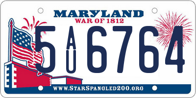 MD license plate 5AU6764