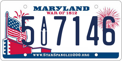 MD license plate 5AU7146