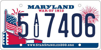MD license plate 5AU7406