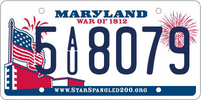 MD license plate 5AU8079