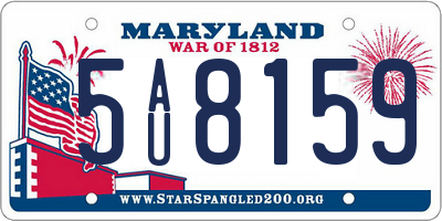 MD license plate 5AU8159