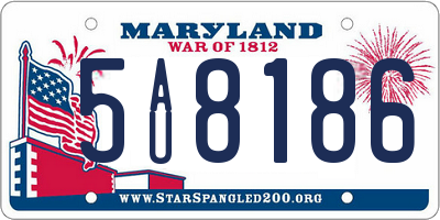 MD license plate 5AU8186
