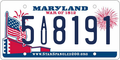 MD license plate 5AU8191