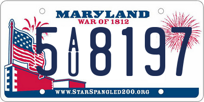 MD license plate 5AU8197