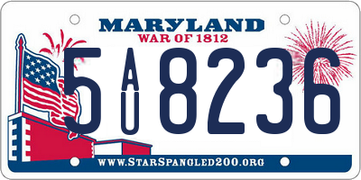 MD license plate 5AU8236