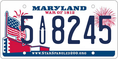MD license plate 5AU8245