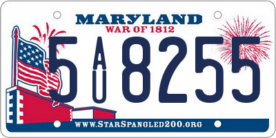 MD license plate 5AU8255