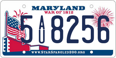 MD license plate 5AU8256