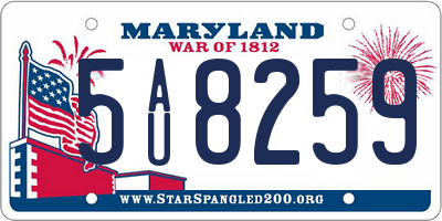 MD license plate 5AU8259