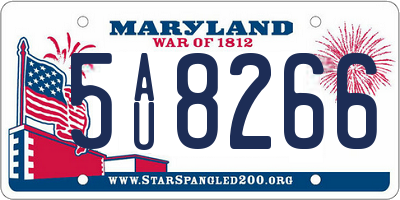 MD license plate 5AU8266