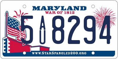 MD license plate 5AU8294