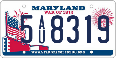 MD license plate 5AU8319