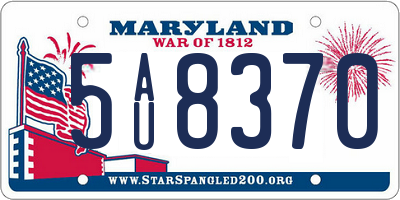 MD license plate 5AU8370