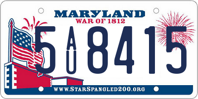 MD license plate 5AU8415