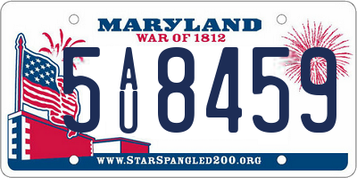 MD license plate 5AU8459