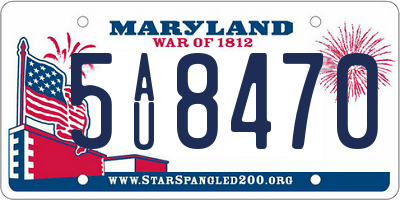 MD license plate 5AU8470