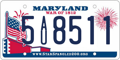 MD license plate 5AU8511