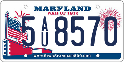 MD license plate 5AU8570