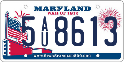 MD license plate 5AU8613
