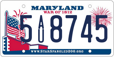 MD license plate 5AU8745