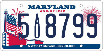 MD license plate 5AU8799