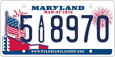 MD license plate 5AU8970