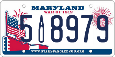MD license plate 5AU8979