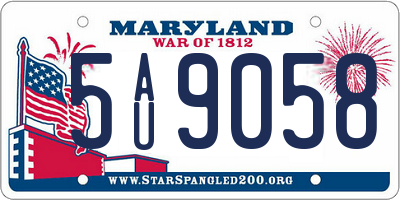MD license plate 5AU9058