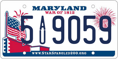 MD license plate 5AU9059
