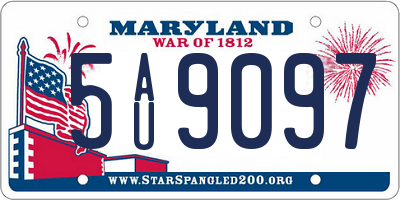 MD license plate 5AU9097