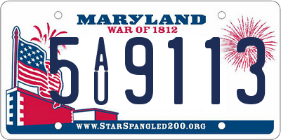 MD license plate 5AU9113