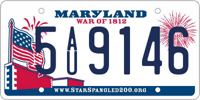 MD license plate 5AU9146