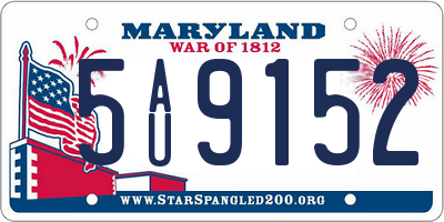 MD license plate 5AU9152