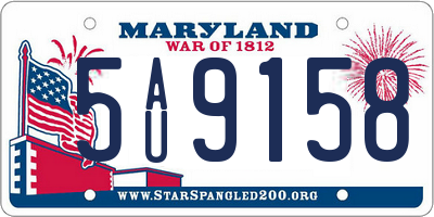 MD license plate 5AU9158