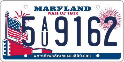 MD license plate 5AU9162