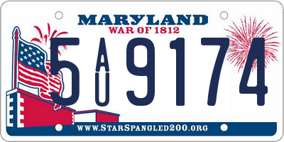 MD license plate 5AU9174