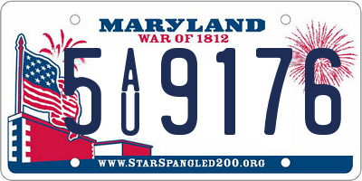 MD license plate 5AU9176