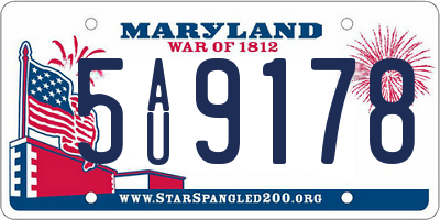 MD license plate 5AU9178